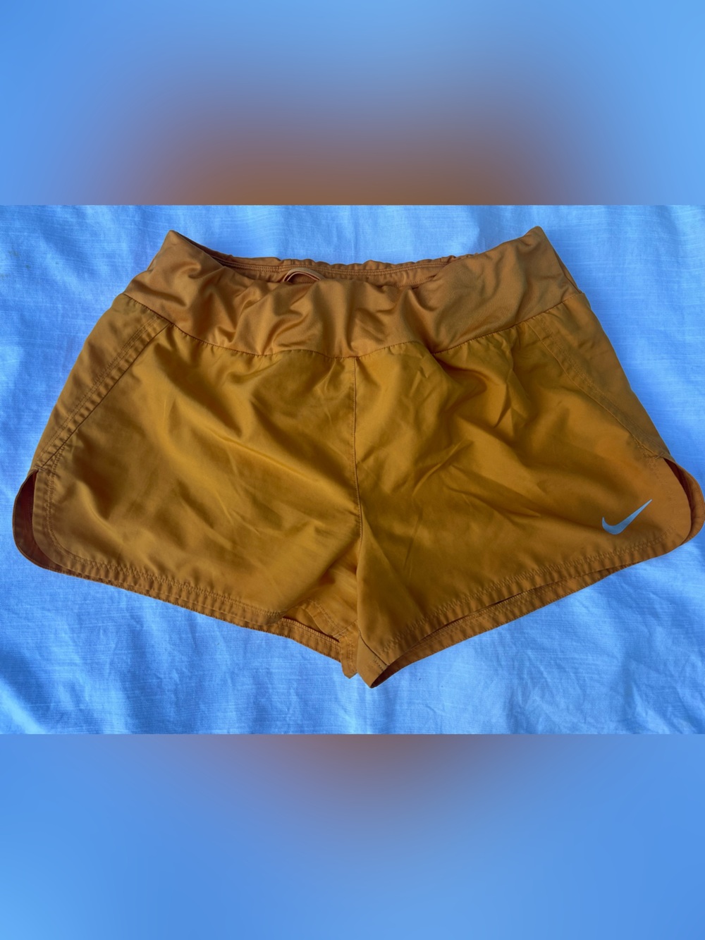 Nike Women's Amber/Gold Athletic Running Shorts